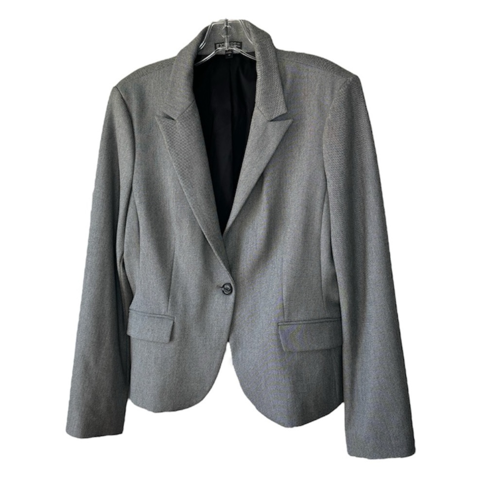 Express heather gray blazer